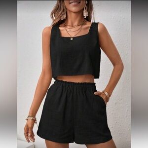 Black Women's Short Set
